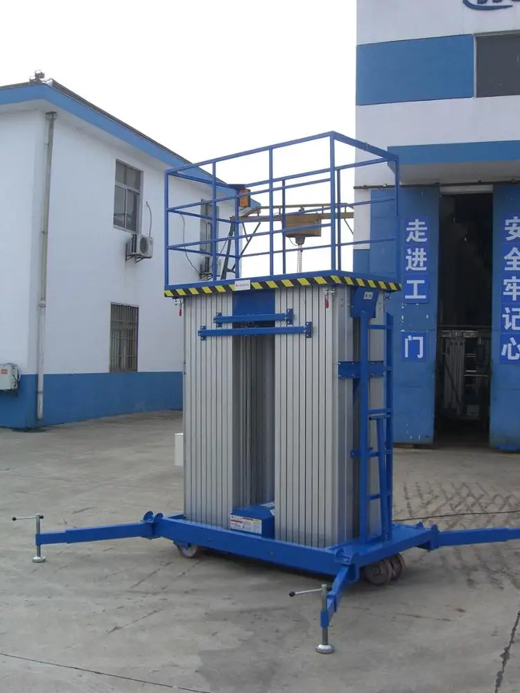 Hot sale & high quality two mast aluminium single  person hydraulic lift vertical man lift for sale