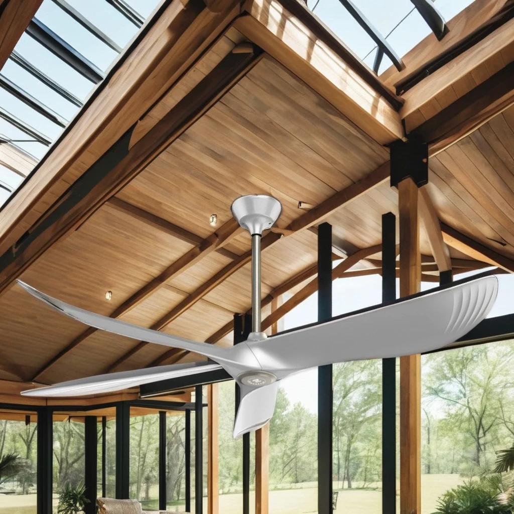 DAWANG 220V Industrial 98-inch Outdoor Ceiling Fan with Remote Control for Restaurants Commercial Spaces also for Households