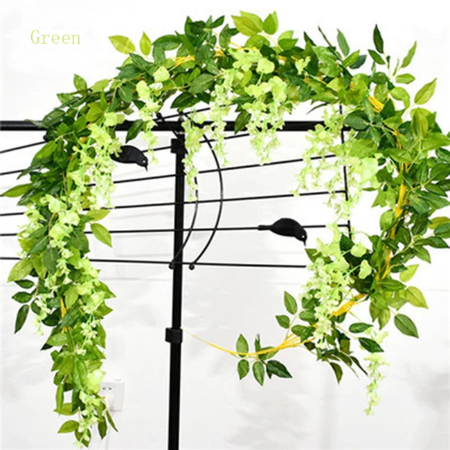 Artificial Flowers Wisteria Garland Artificial Wisteria Vine Hanging Flower Greenery Garland For Wedding Decoration