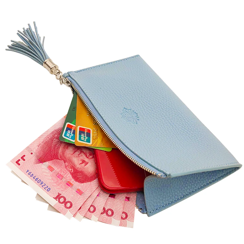New Style Portable Short PU Fashion Leather Card Holder, Card Case Coin Purse Zipper Card Holder Leather Wallet Wholesale