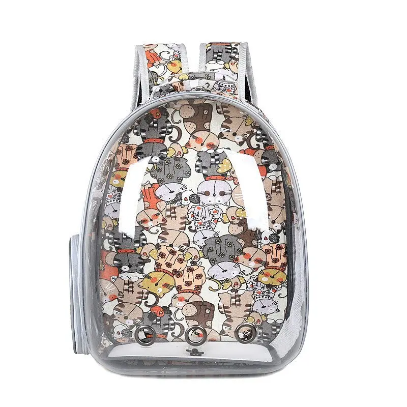 2022 Wholesale Breathable Transparent Space Pet Cat Dog Travel Carrier Carrying Basket Backpack Bag