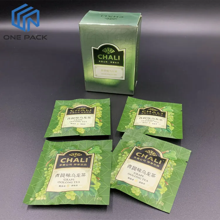 LOW MOQ digital print small Instant Tea Sachet Plastic Food Grade Foil Custom Individually Coffee Diet Tea Packaging Sachet bag