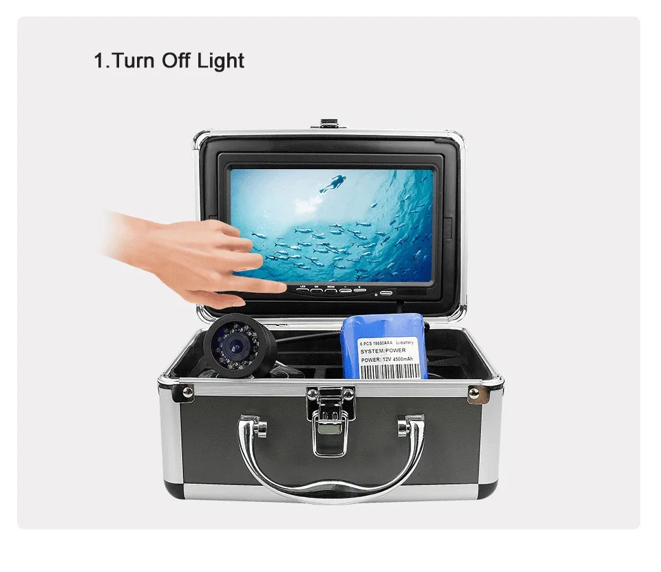 LUCKY Boat Long Range Fish Finder Power Battery Fish Finder For Boat Ice Fishing Detector