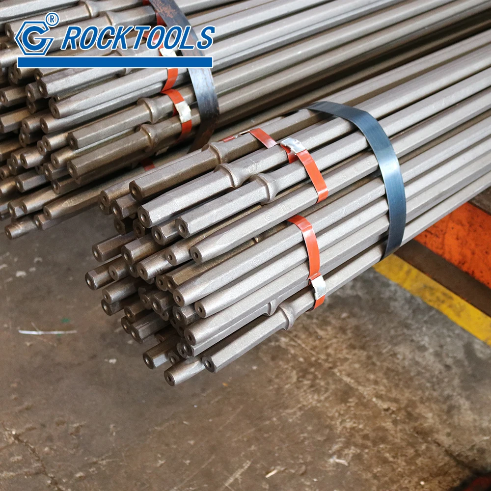 Shank Hex22 2ft 4ft 6ft 8ft Steel Taper Drill Rod for Rock Drilling Small Diameter Hole