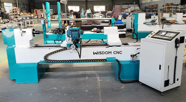 Multi function woodworking CNC lathe center with spindle and planer and polisher