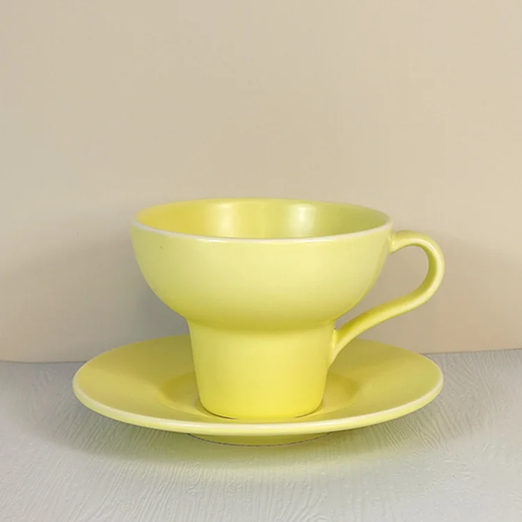 Source Manufacturer Custom Simple and Unadorned 150ml Retro Ceramic Coffee Cup Custom Logo