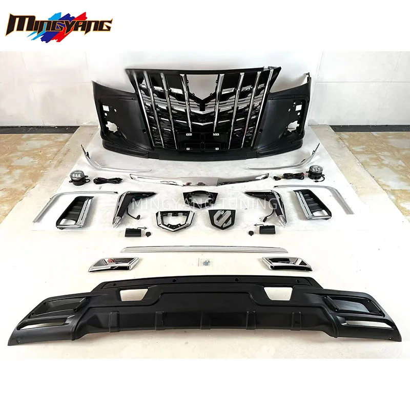 High Quality Car Accessories Grille Bumper Guard With Light Bodykit For Toyota Innova 2012-2015 Body Kit