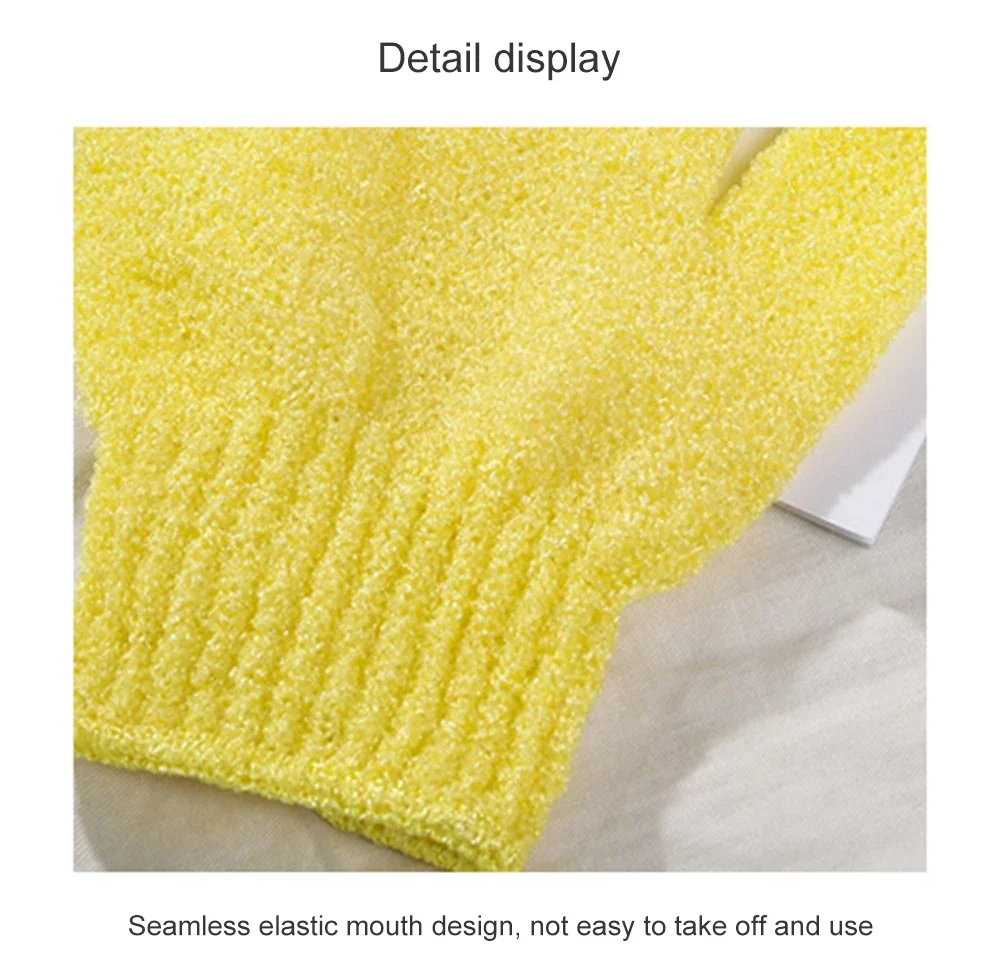 2025 JIESHEN 100% natural body Exfoliating Five-Finger Bath Gloves Shower Scrub Cleaning Body Massage Glove Bath Accessories