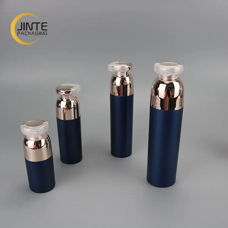 Unique New Design Custom Navy Color Cosmetic Packaging Sets Acrylic  Bottle And Cosmetic Cream Jar For Skin Care