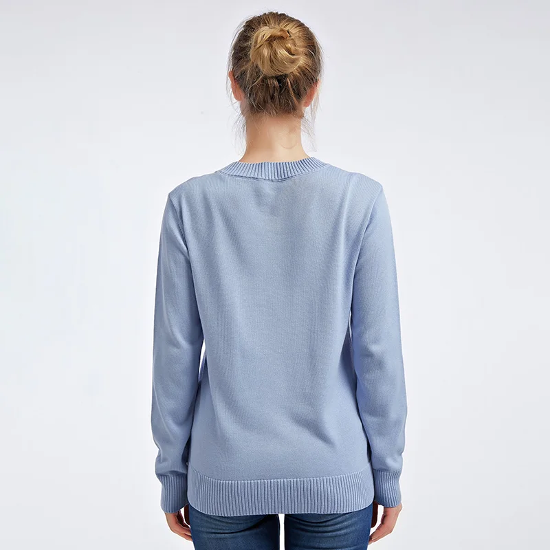 Новый дизайнерский осенний вязаный свитер с длинным рукавом для девочек, кардиган, пальто, тонкий удобный женский кардиган на заказ, свитер