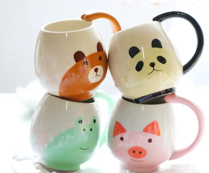 Green Frog Shape Ceramic Tea Promotional Mug