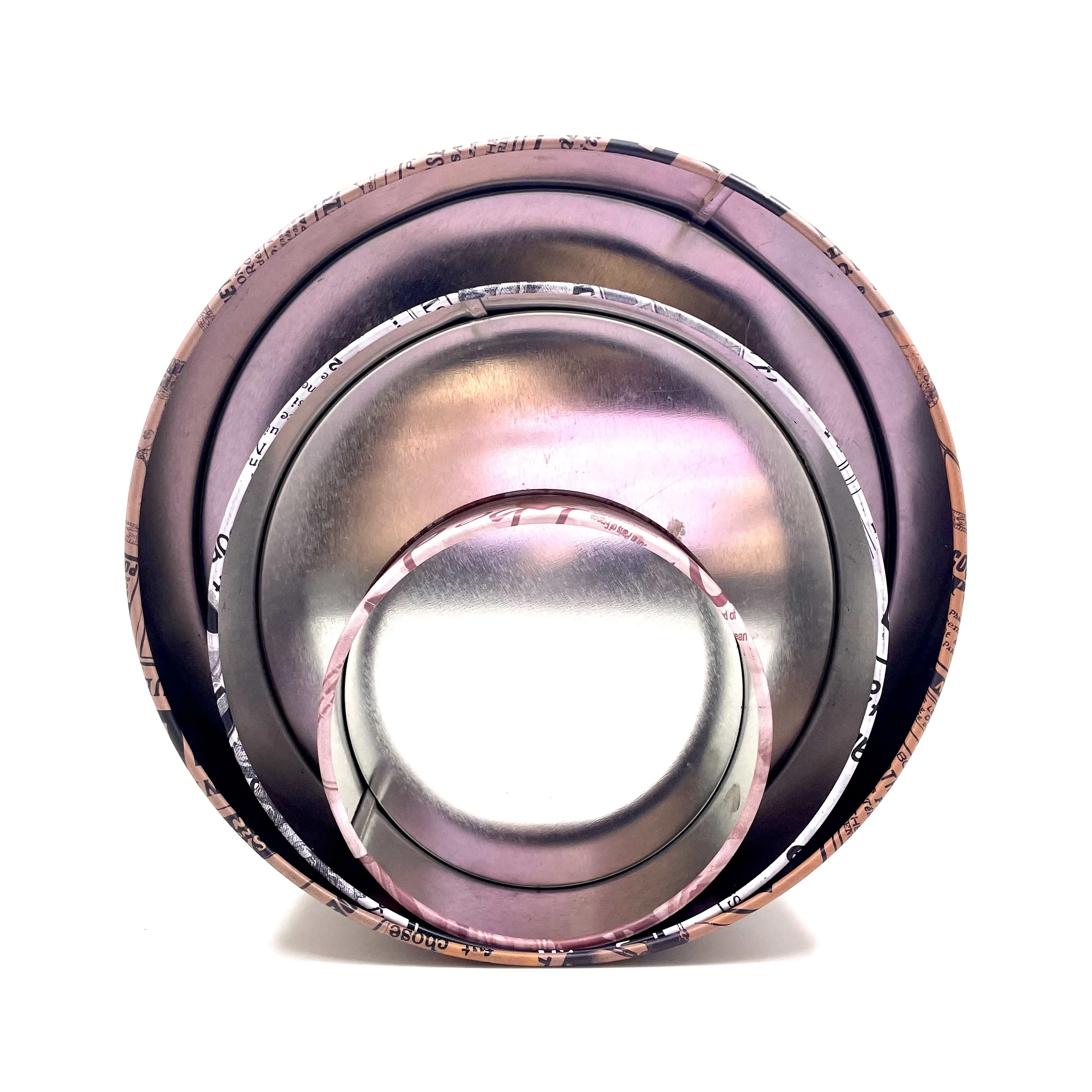 Food grade High Cylindrical Shape Tinplate Box round metal tin box cake biscuit tin can container