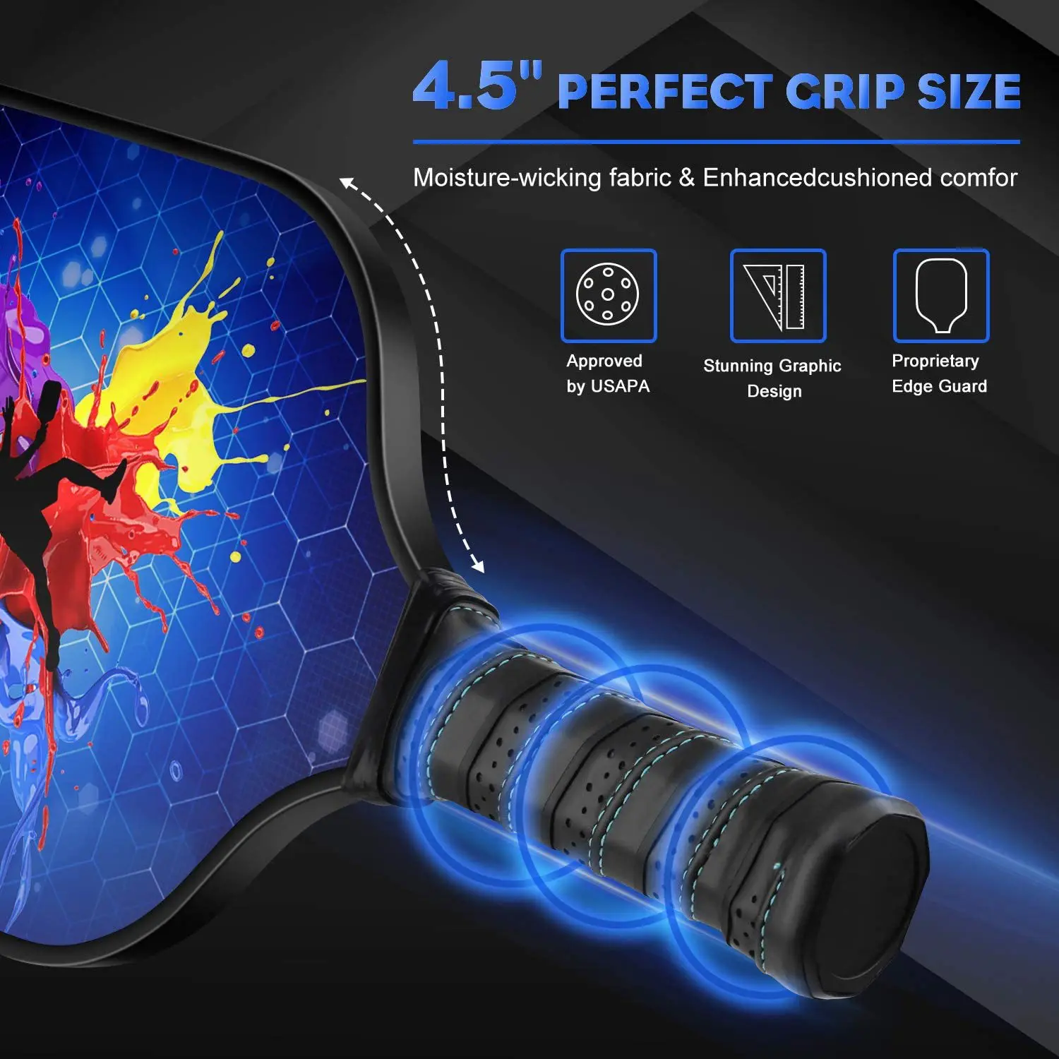 Pickleball Paddle Carbon Pp Honeycomb Graphite Pickleball Paddle High Quality Pickleball Paddle