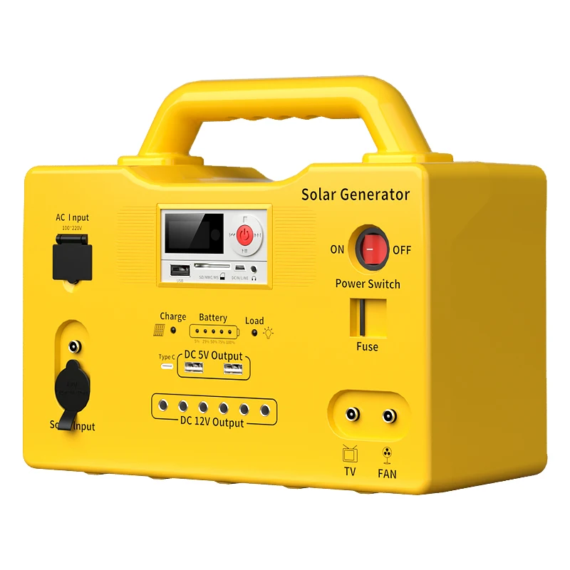 Outdoor Emergency Power Supply Solar Energy Storage System 30w solar panel with LED bulb