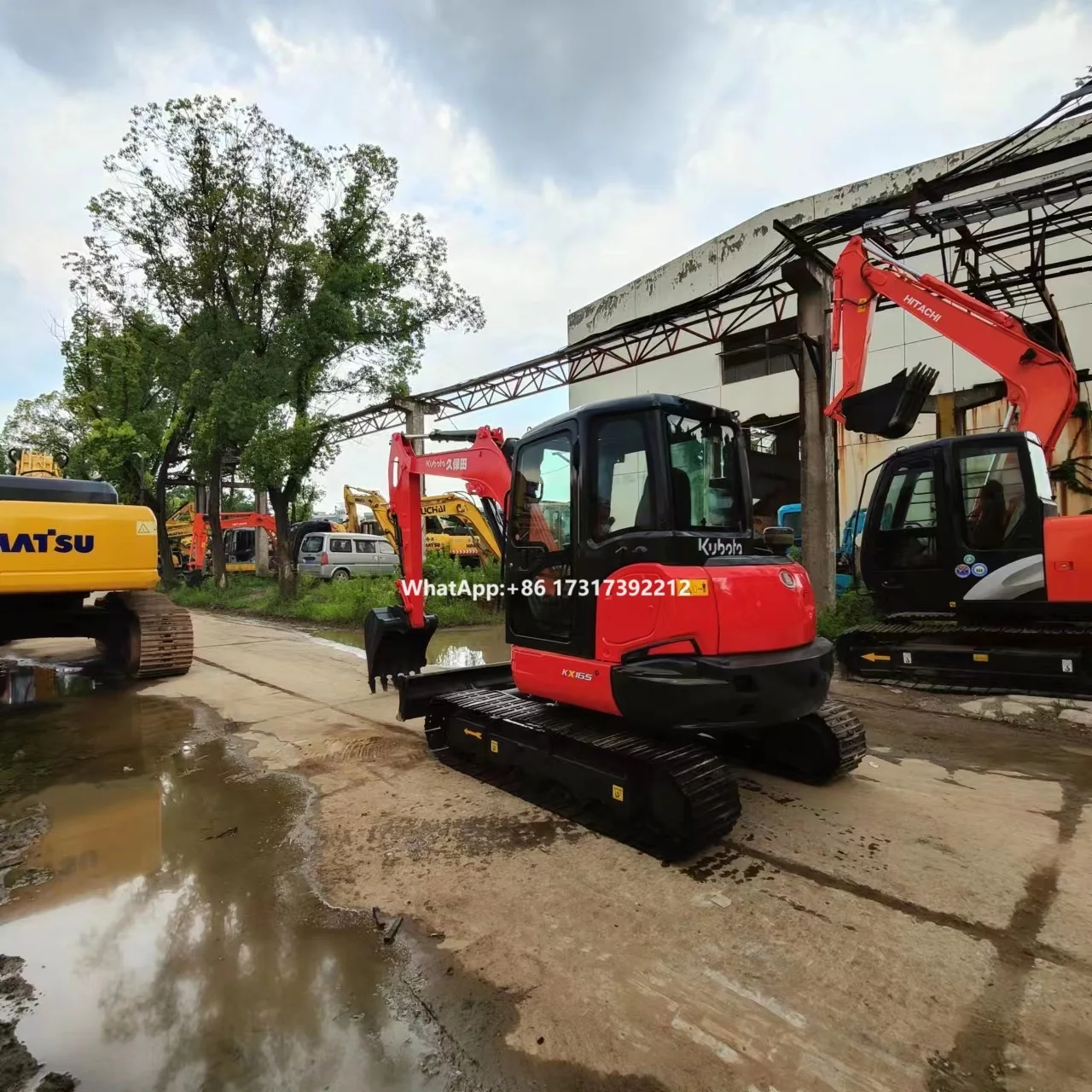 Cheaply Kubota KX165 hydraulic backhoe crawler 5.5tons used excavator