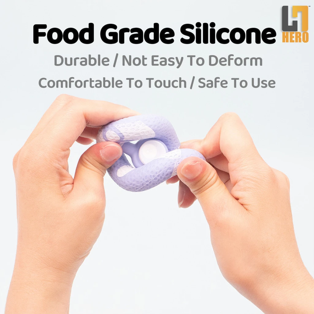 Silicone Portable Fidget Spinner Round Grip Decompression Toy to Practice Hand Training Finger Spinner