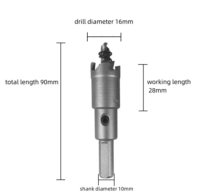 Triangle Shank TCT Center Drill For Stainless Steel Aluminum Alloy Copper