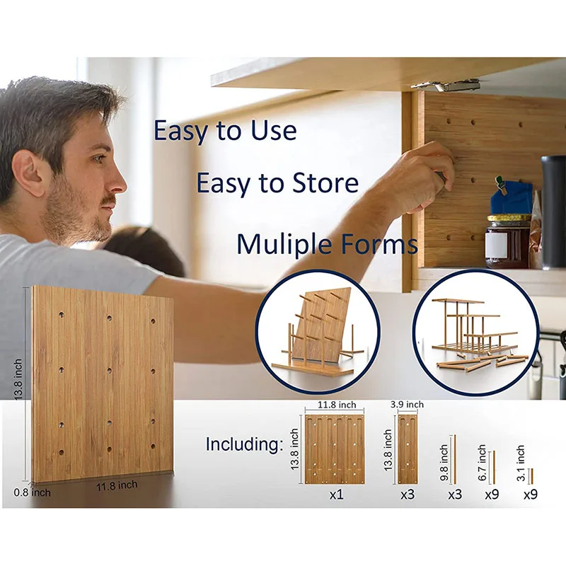 Легкая в сборке складная конструкция пончики пищевой класса деревенский бамбуковый деревянный пончик стенд дисплей очки стенд