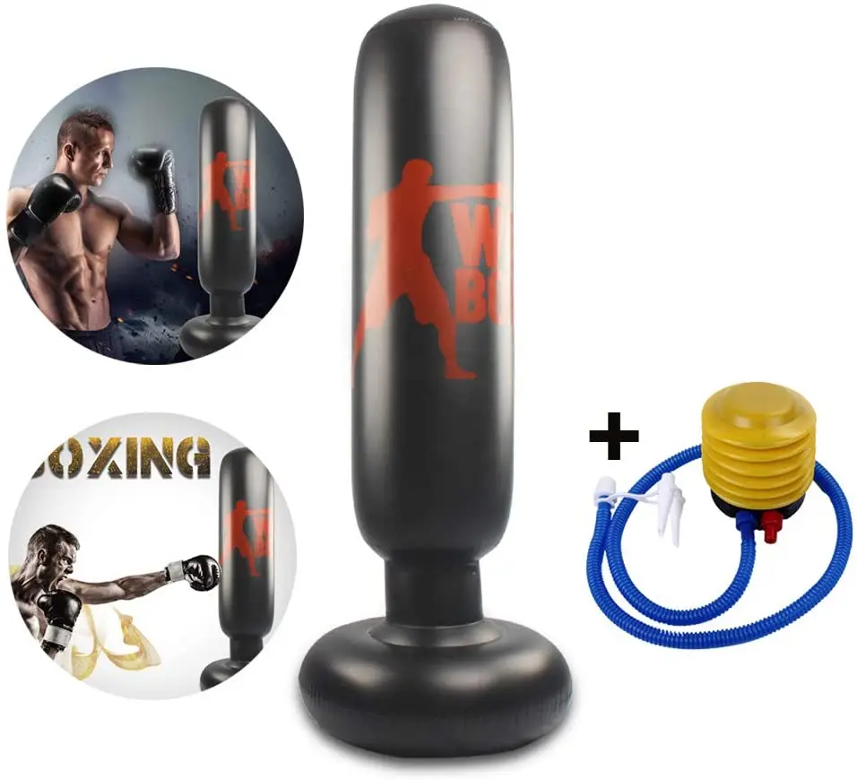 
Boxing Fitness Free-Standing Inflatable Punching Bag with Foot Pump for Children Fitness,Adults De-Stress 