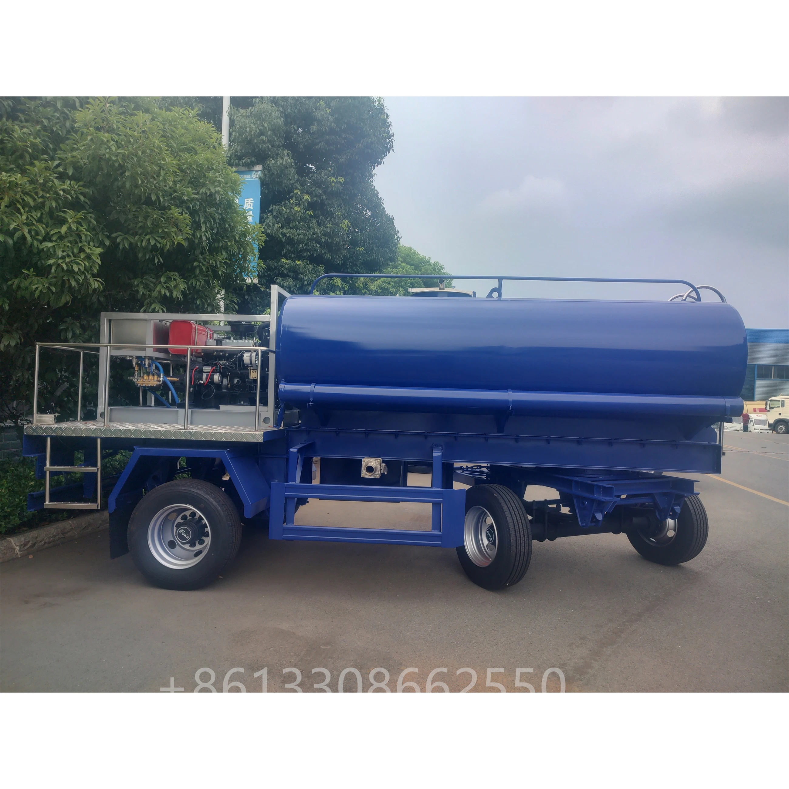 Водный транспорт 2 оси прицеп-цистерна масляный бак буксировка