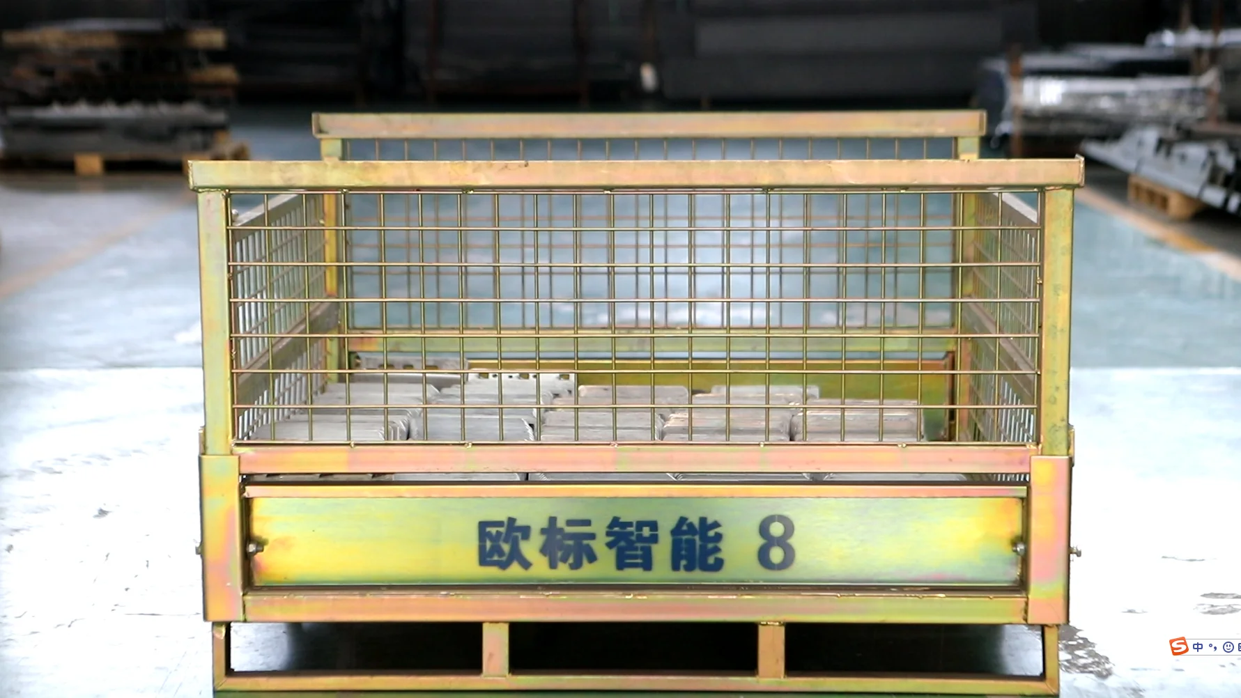 Складной передвижной популярный стальной поддон, проволочный контейнер с колесами