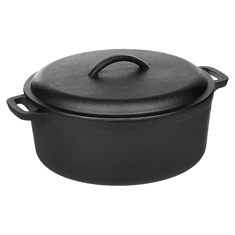Pre-seasoned Cast Iron Camping Dutch Oven,Outdoor Cookware