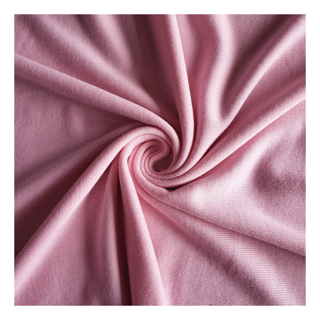 
Pink TR Hacci Knit Jersey Fabric Double Brushed Poly Spandex 230GSM Fabric For Sweater 