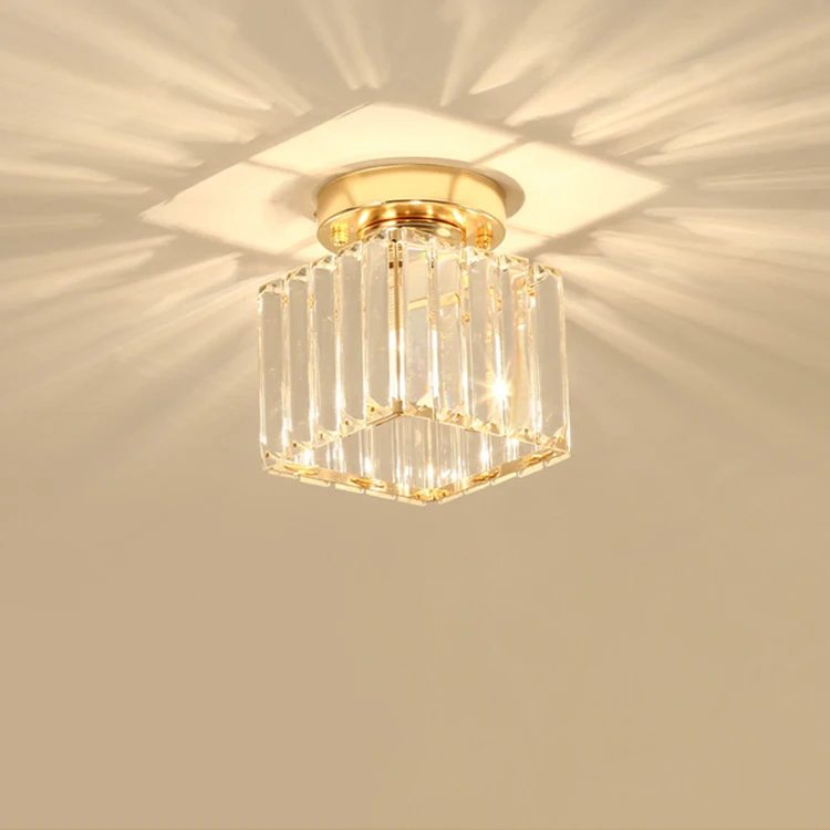 Nordic Modern Simple Led Crystal Lamp Cheap Price Glass Fixtures Kitchen Room Decorative Nordic Modern Design Led Ceiling Light