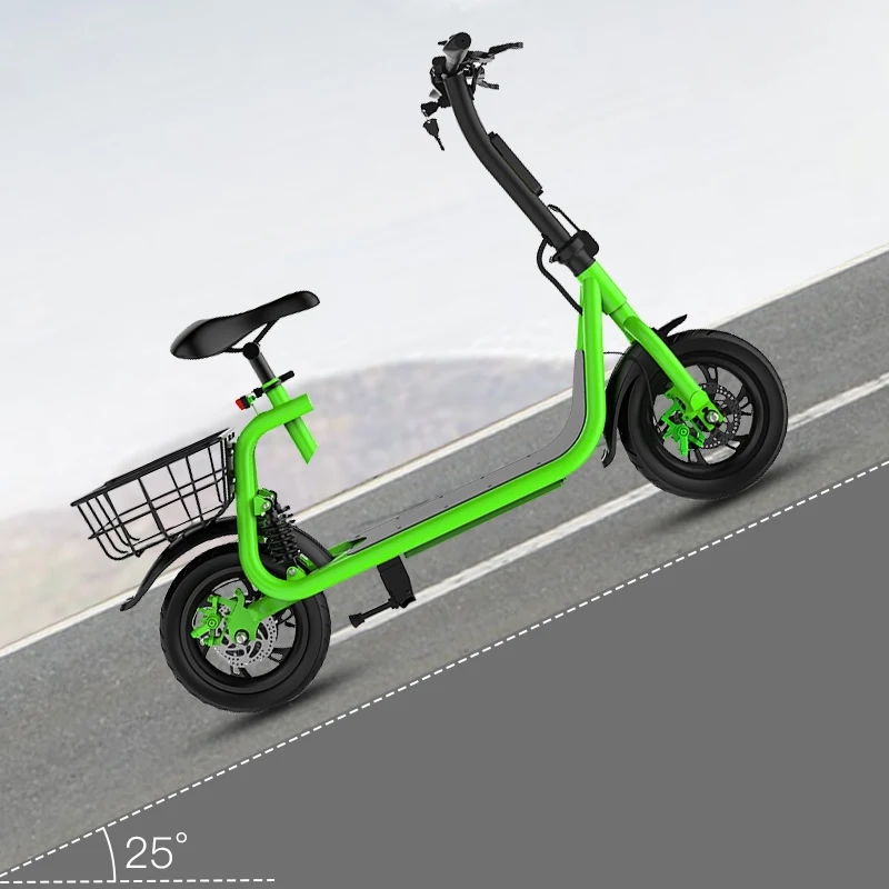 EU Warehouse Stock E Scooter 2 Wheel 36V 350W With Seat And Basket Scooter ASKMY  AE1202 Adult Folding Electric Scooter Bikes