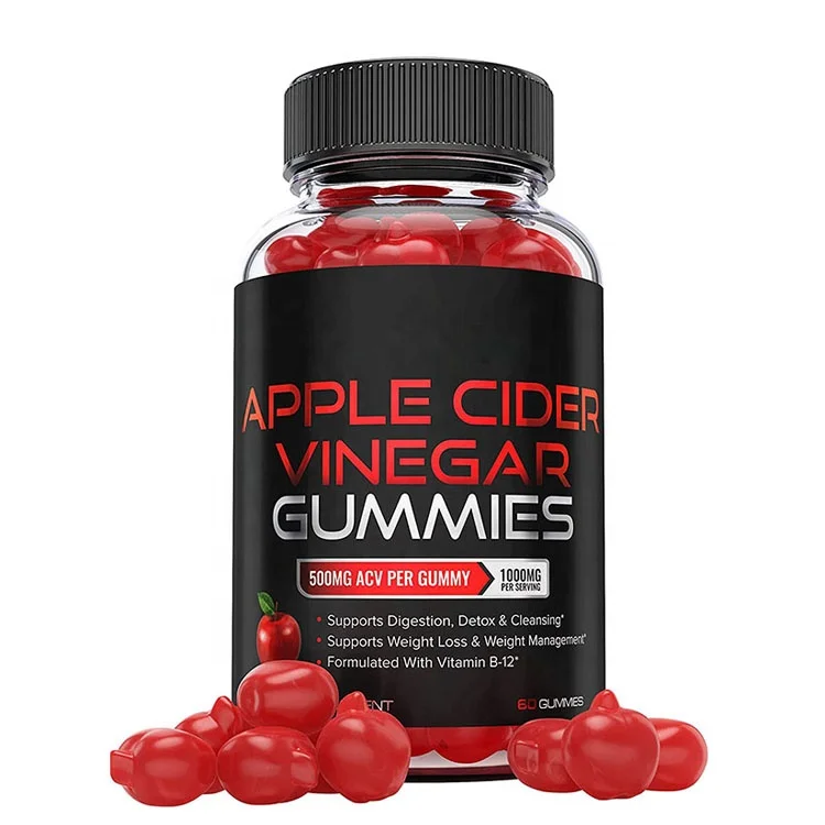Apple Vinegar Fudge Apple Cider Vinegar Gummies Weight Loss Gummy Bear Candy Apple Cider Supplement