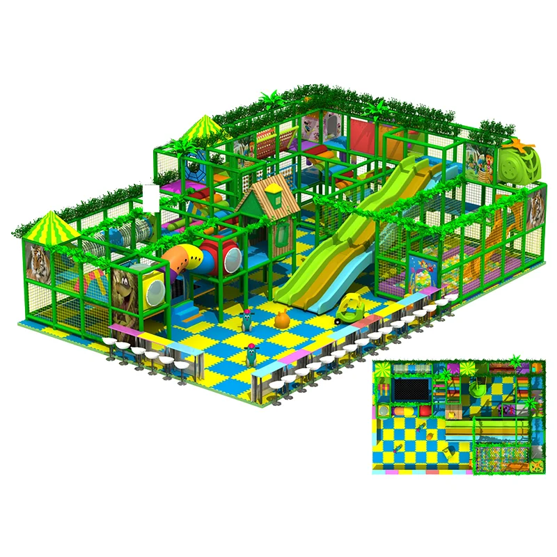 Commercial New Design Indoor Playground Equipment Play Area Steel PVC Kids Carton Box Customizable Juegos Para Ninos Indoor Park
