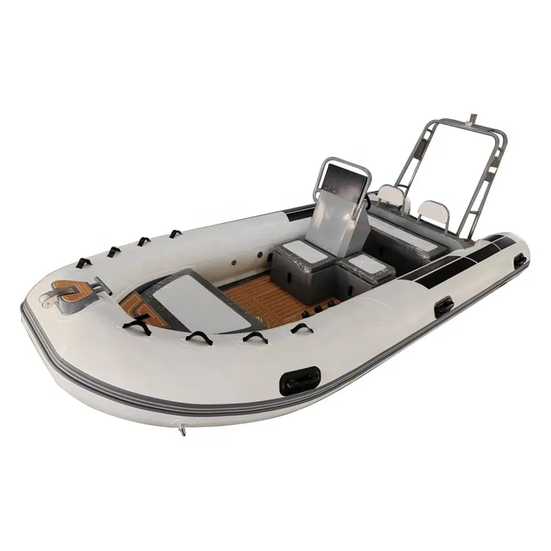16ft RIB480 hypalon PVC  inflatable RIB boat  aluminum hull with Console and Roll Bar