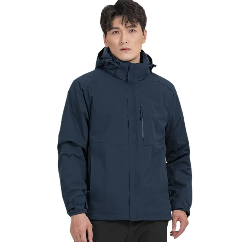 Outdoor OEM Custom Double Layer Waterproof Windproof Cold Whether Winter Jacket for Men