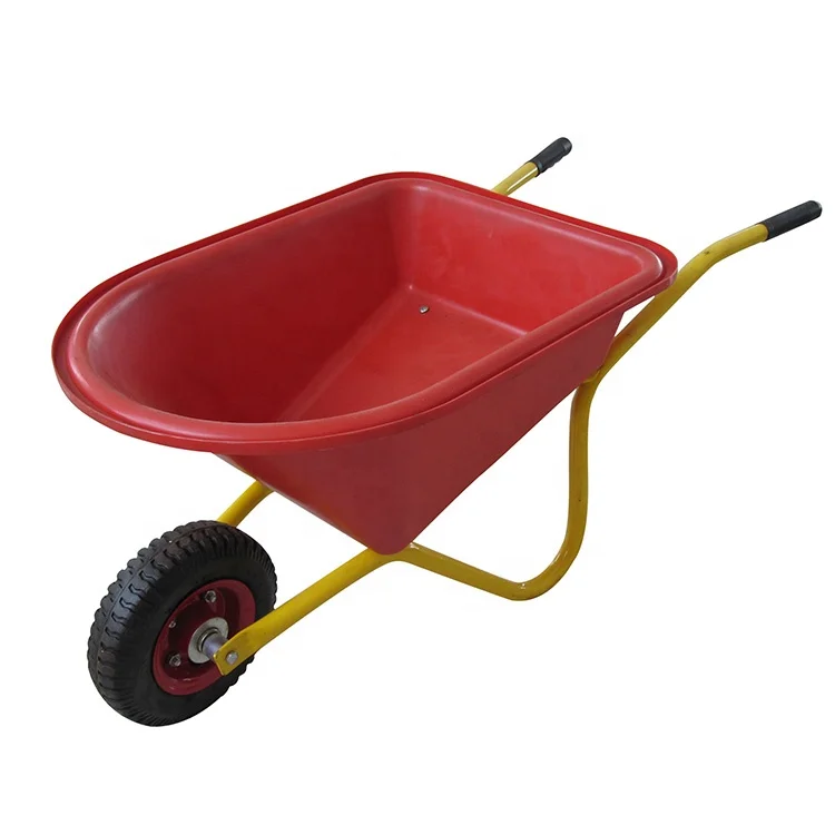 Kids Garden Toy Outdoor Plastic Metal Trolley Children Pretend Play Gift Wheelbarrow