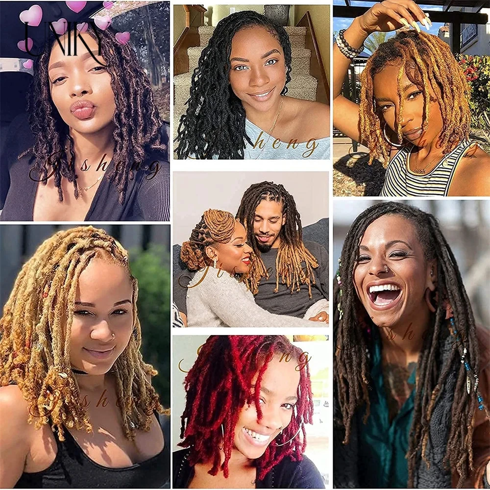 Human Dreadlocks Hair Extensions Handmade Soft Faux Locs Crochet Braid For African Men Women And Kids Heymidea