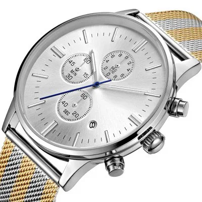 New arrival Relogio masculino business style watch stainless steel band wristwatch for men quartz movement wrist watches