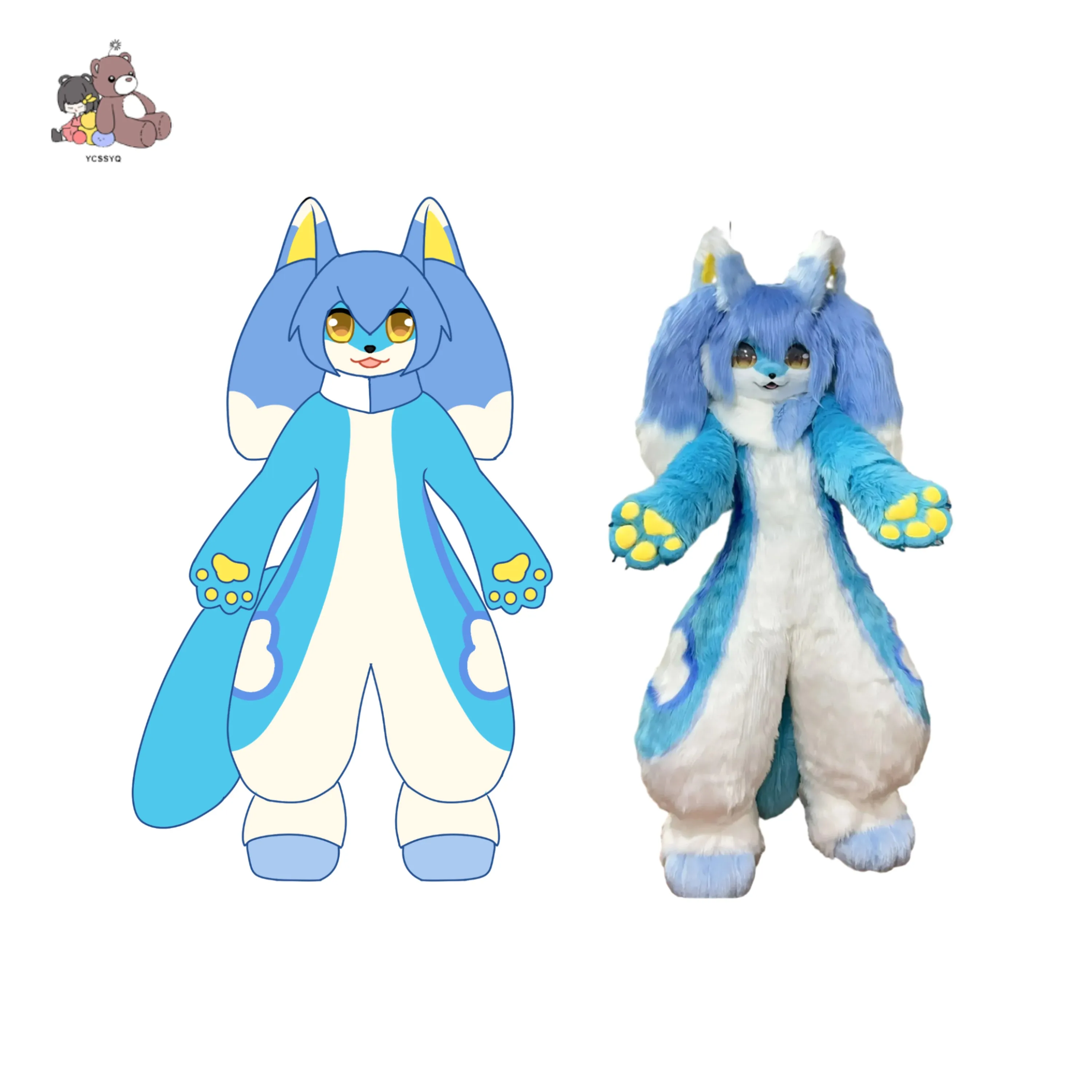 Custom Cosplay Furryart Fan Cute Stuffed Plush Orc Suit Furry Costume Funny Life Animal Cartoon Mascot Uniform