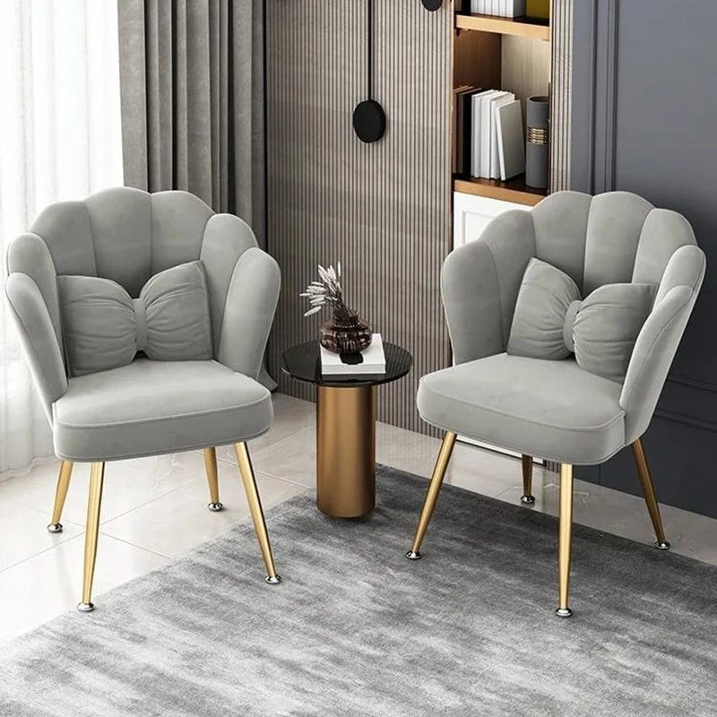 Modern High Quality Sofa Stool Chair Modern Comfort Armchair Gold Fabric Velvet Dining Room Chair For Restaurant
