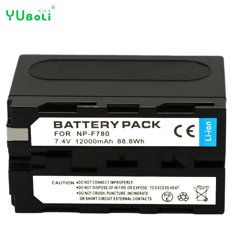 7.4V 12000mAh High Capacity  NP-F780 NP F780 NP-F550 NP-F970 for Sony CD-RV100 RV200 LED Video Light new digital camera battery