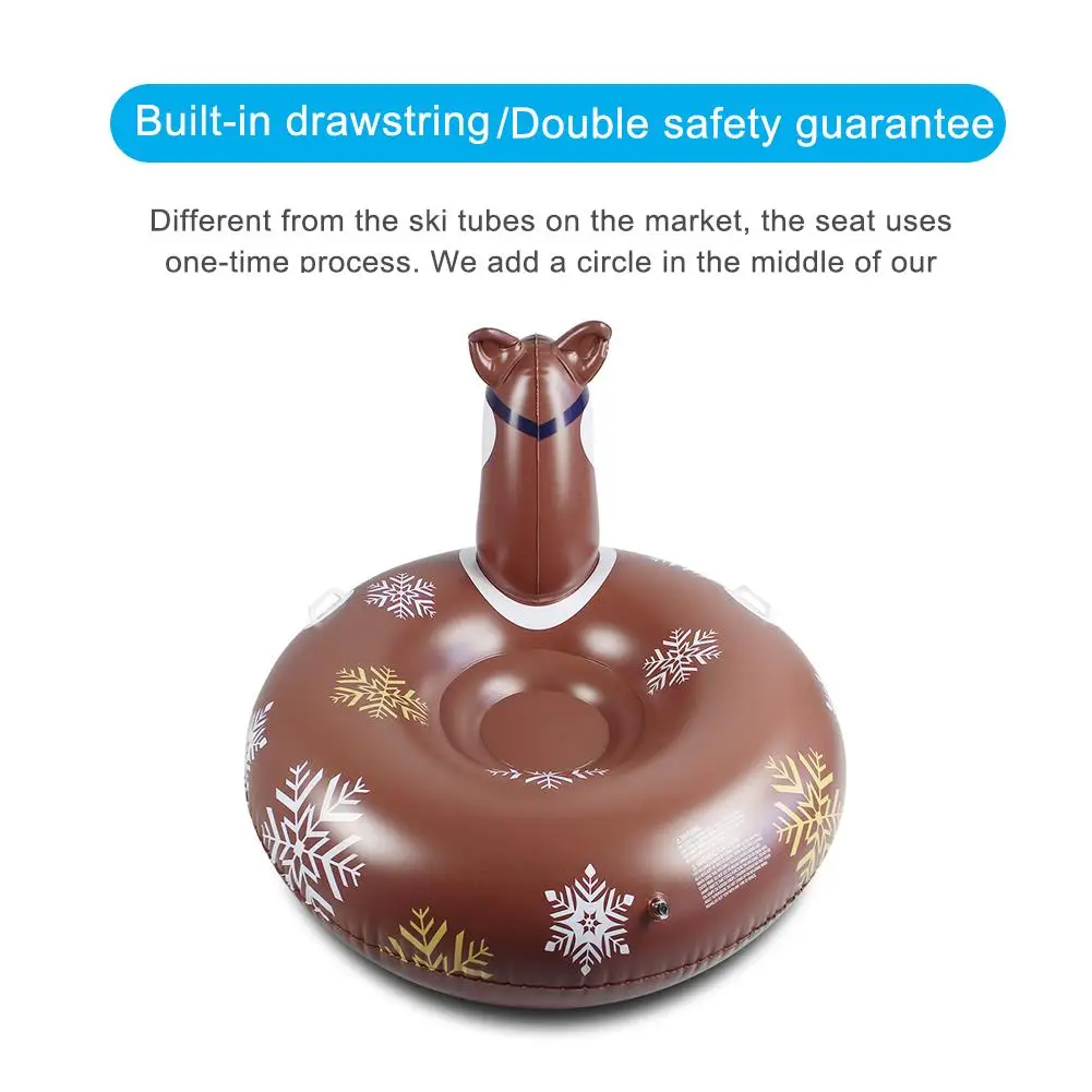 
2 in 1 multifunctional Inflatable Snow Tube with Handle Multi-functional Environmental Friendly Cold-resistant Inflatable Snow S 
