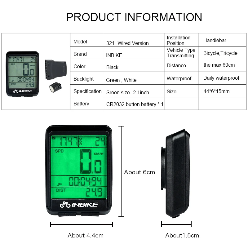 Wireless Bicycle Computer Odometer Speedometer Cycle Computer Bicycle Speedometer Computer
