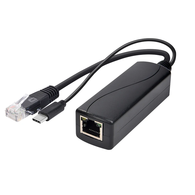 Power 12W Splitter 10*100/100 BPS 48V-Type-C  USB Port POE Splitter Standard 48V To 5V Power Supply Module