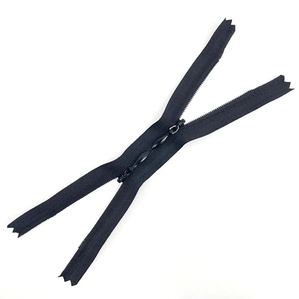 Two Way Invisible Zippers With Double Slider Zipper Auto Lock Invisible Zipper For Nursing Clothes