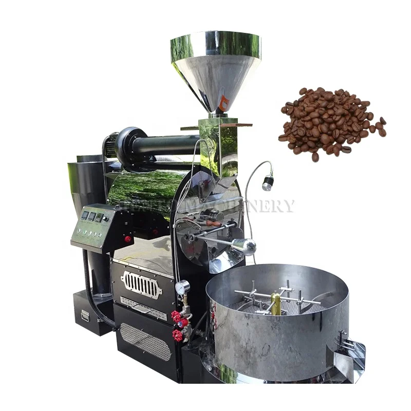Organic Coffee Beans Roasting Machine / Coffee Roaster Industrial / Madagascar Coffee Beans Roasting Machine