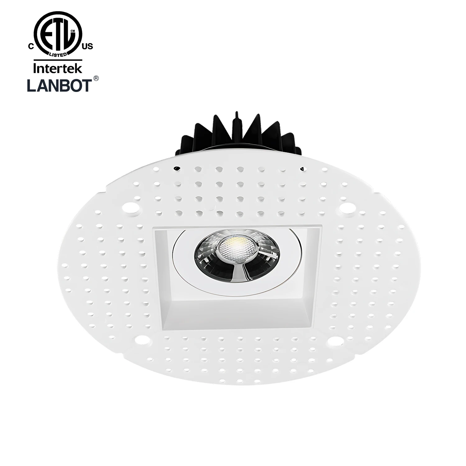 ETL High-End 3 Inch Trimless Plaster Downlight, 347v, IC Rated, Airtight Recessed With Junction Box for USA and Canada Market