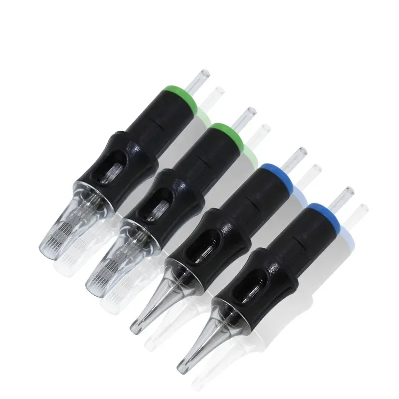 Artist Black Tattoo Cartridge Needles Safety Transparent Cartridge Needle 10pcs Grip Sterilized Plastic Cartridge
