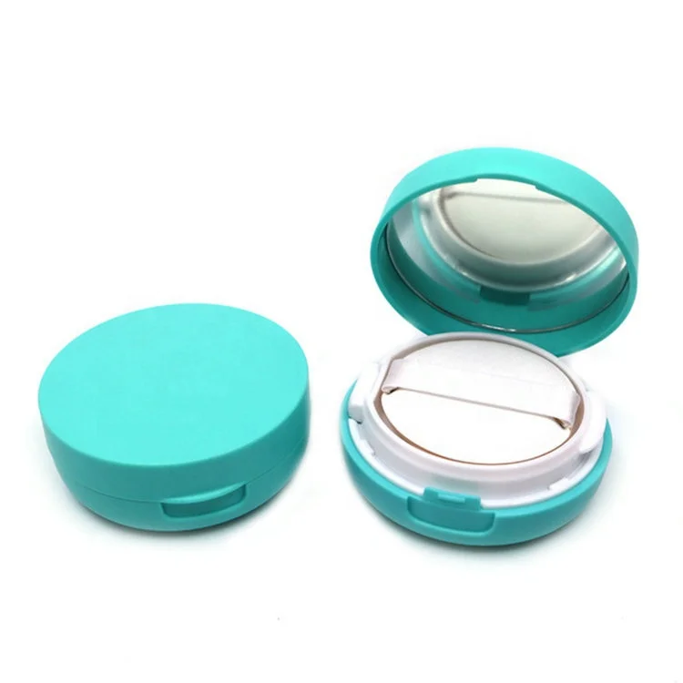 
lovely green color wholesale custom empty BB air cushion foundation compact powder case 