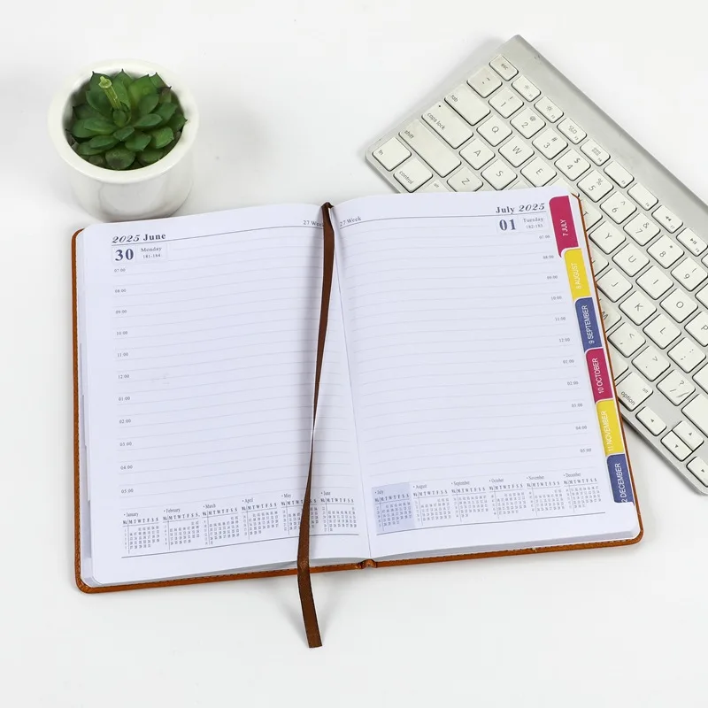 2025 Business English Schedule Book Journal Planner Spanish Efficiency Book Executive Diary Notebook Custom Agenda