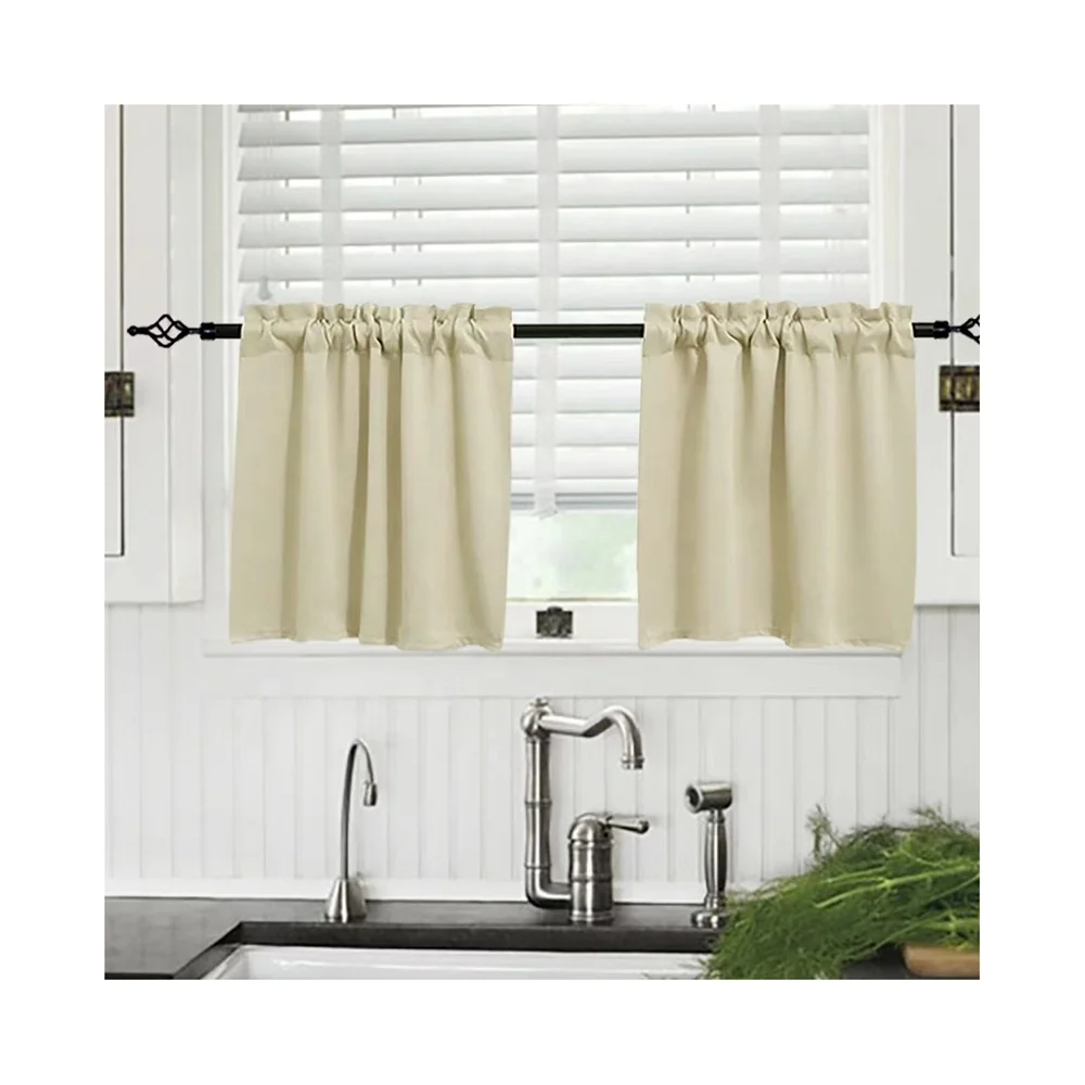 Brief Curtain Coffee Room Small Kitchen Bathroom Thermal Insulated Blackout Living Room Curtains