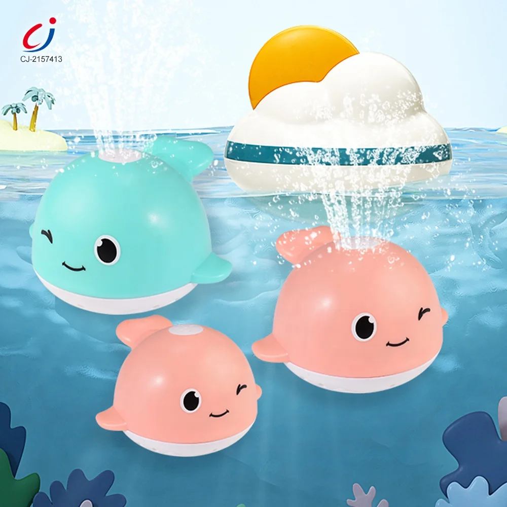 Amazon Baby Bathtub LED Light Up Animal Automatic Induction Water Sprinkler Toddler Whale Bath Toy